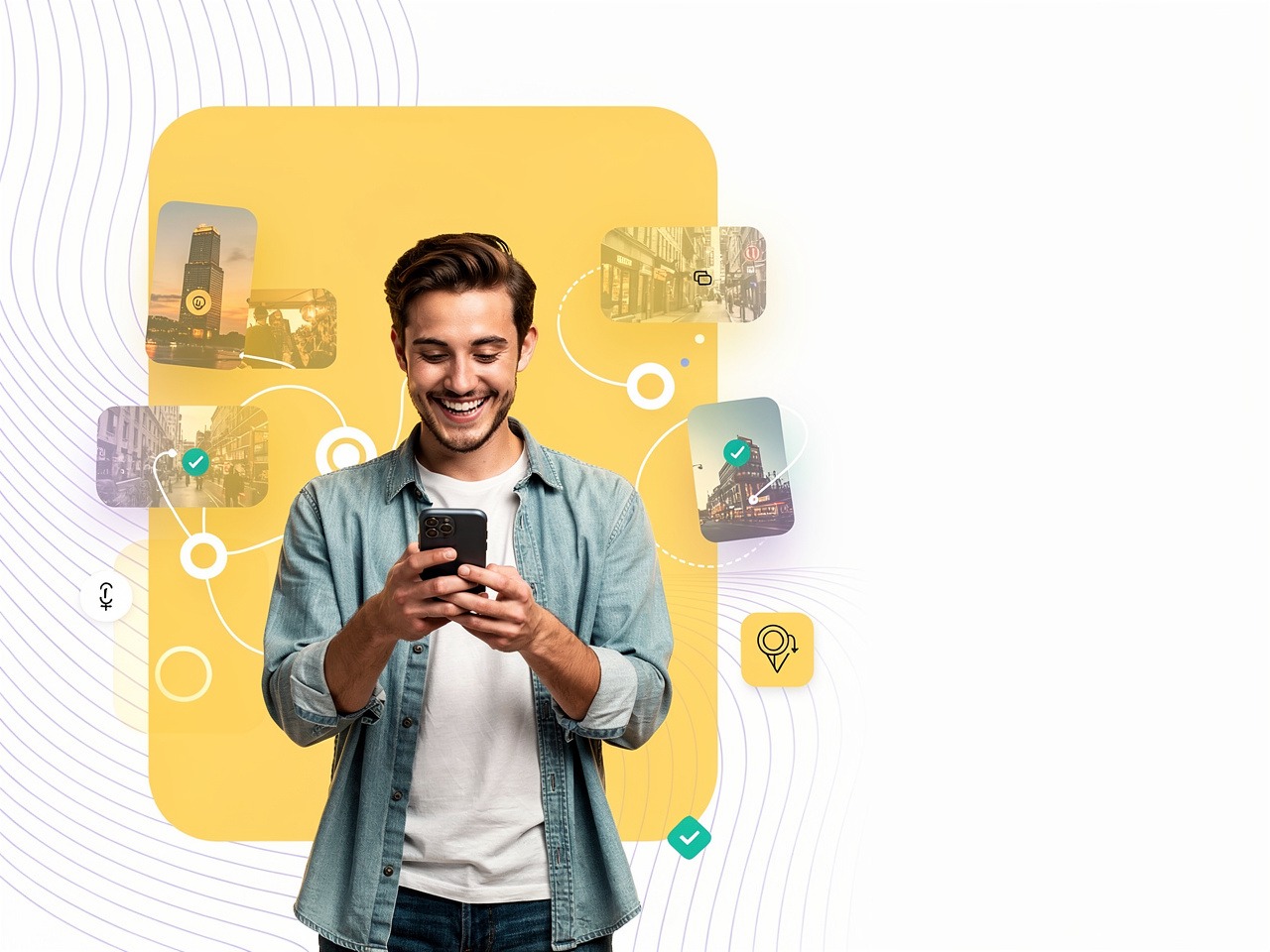 Explorador desbloqueando logros y puntos en Touryteller